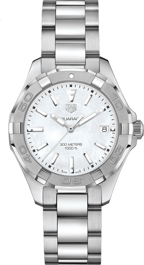Tag Heuer Aquaracer Mother of Pearl Dial Silver Steel Strap Watch for Women - WBD131A.BA0748 Buy Now By Tag Heuer