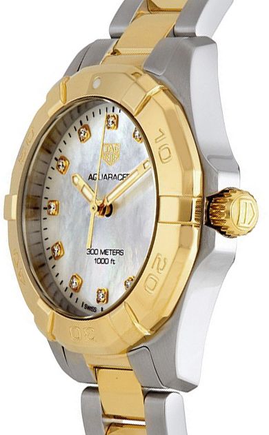 Tag Heuer Aquaracer White Mother of Pearl Dial Two Tone Steel Strap Watch for Women - WBD1322.BB0320 Buy Now By Tag Heuer