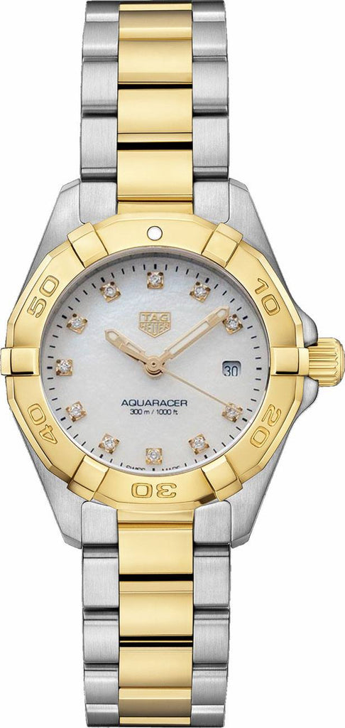 Tag Heuer Aquaracer Diamonds Mother of Pearl Dial Two Tone Steel Strap Watch for Men - WBD1422.BB0321 Buy Now By Tag Heuer