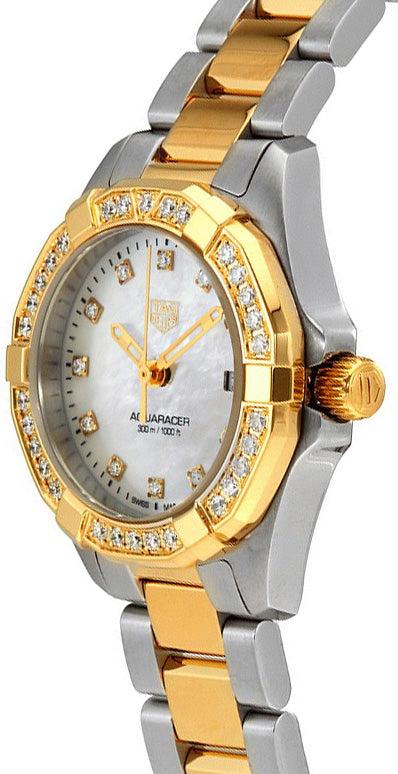 Tag Heuer Aquaracer Quartz Diamonds Mother of Pearl Dial Two Tone Steel Strap Watch for Women - WBD1423.BB0321 Buy Now By Tag Heuer