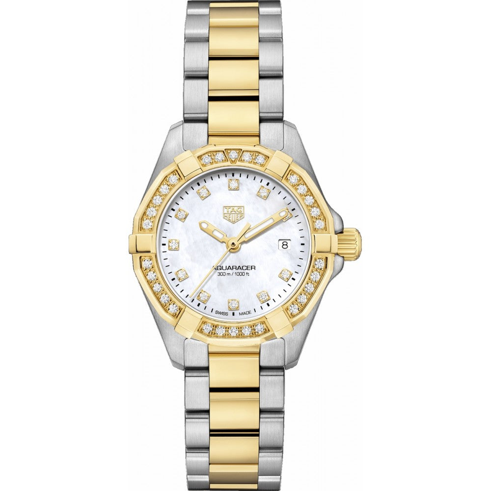 Tag Heuer Aquaracer Quartz Diamonds Mother of Pearl Dial Two Tone Steel Strap Watch for Women - WBD1423.BB0321 Buy Now By Tag Heuer