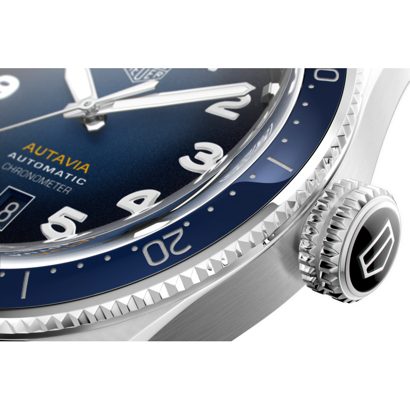 Tag Heuer Autavia Automatic Blue Dial Silver Steel Strap Watch for Men - WBE5116.EB0173 Buy Now By Tag Heuer