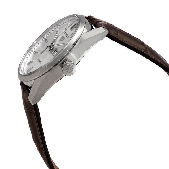 Tag Heuer Carrera Day Date Silver Dial Brown Leather Strap Watch for Men - WBN2011.FC6484 Buy Now By Tag Heuer