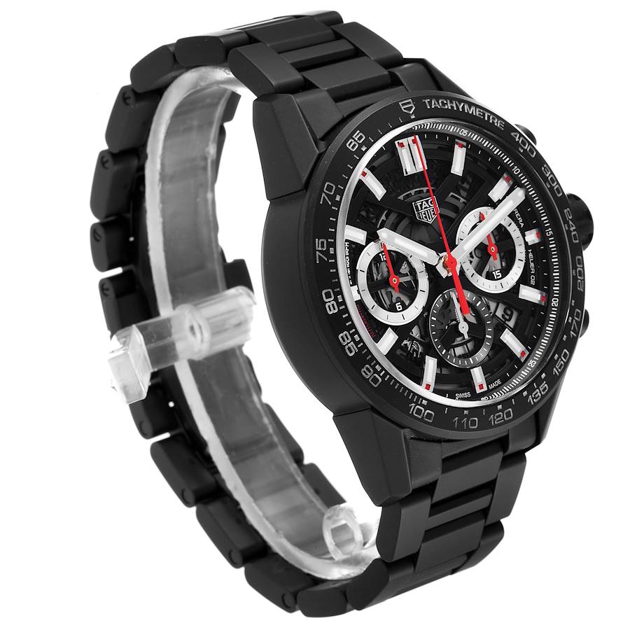 Tag Heuer Carrera Automatic Chronograph Black Dial Black Steel Strap Watch for Men - CBG2090.BH0661 Buy Now By Tag Heuer
