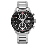 Tag Heuer Carrera Automatic Chronograph Black Dial Silver Steel Strap Watch for Men - CBM2110.BA0651 Buy Now By Tag Heuer