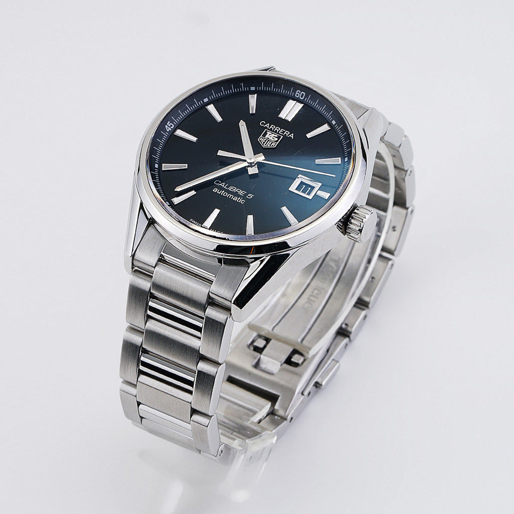 Tag Heuer Carrera Automatic Black Dial Silver Steel Strap Watch for Men - WAR211A.BA0782 Buy Now By Tag Heuer