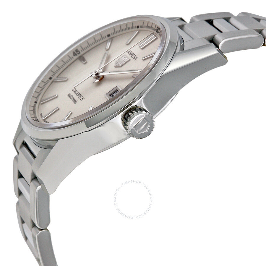 Tag Heuer Carrera Automatic Caliber 5 White Dial Silver Steel Strap Watch for Men - WAR211B.BA0782 Buy Now By Tag Heuer