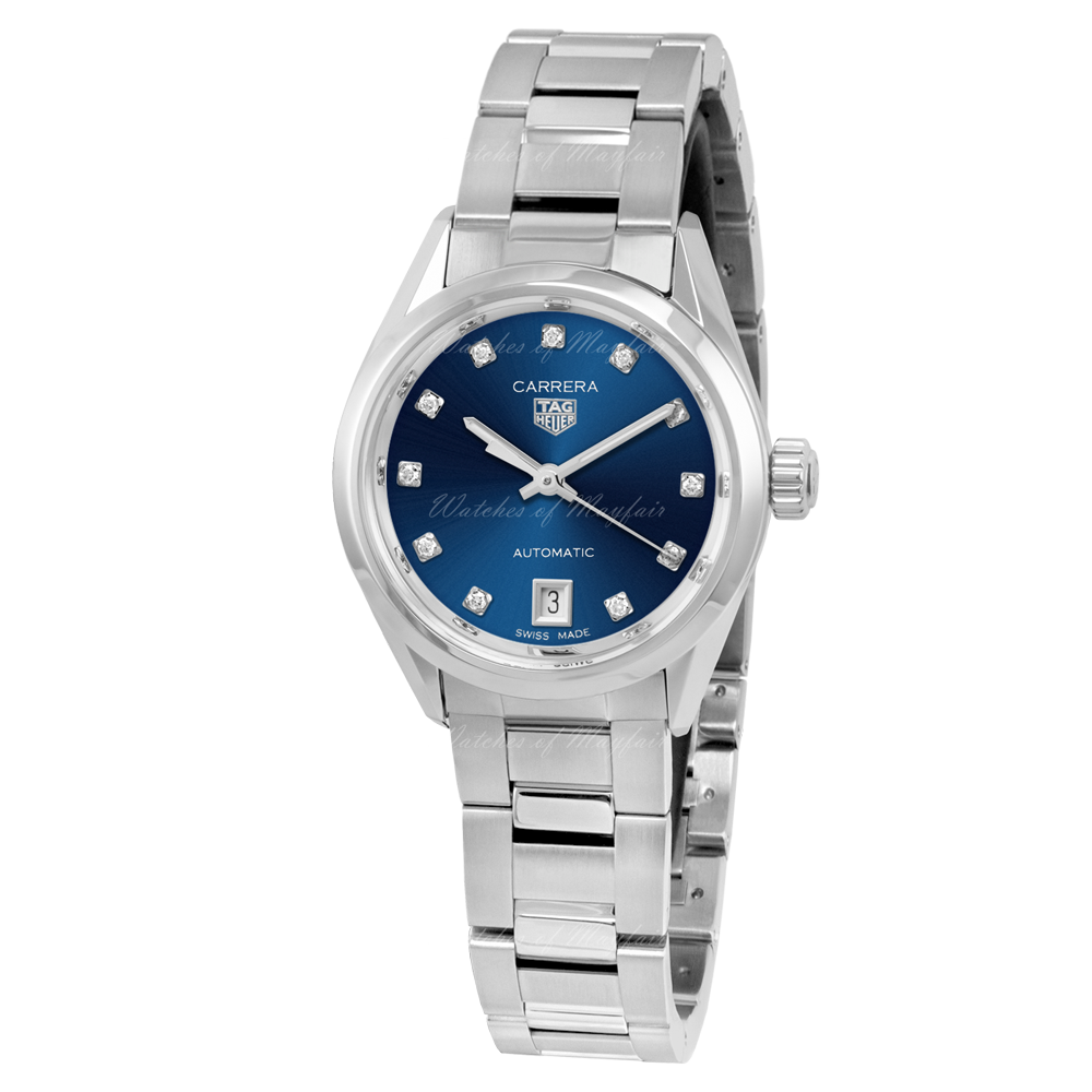 Tag Heuer Carrera Diamonds Blue Dial Silver Steel Strap Watch for Women - WBN2413.BA0621 Buy Now By Tag Heuer