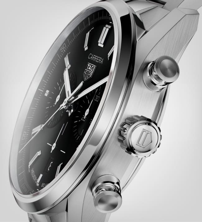 Tag Heuer Carrera Chronograph Black Dial Silver Steel Strap Watch for Men - CBN2010.BA0642 Buy Now By Tag Heuer