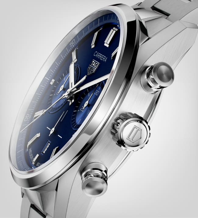 Tag Heuer Carrera Chronograph Blue Dial Silver Steel Strap Watch for Men - CBN2011.BA0642 Buy Now By Tag Heuer