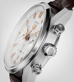 Tag Heuer Carrera Chronograph White Dial Brown Leather Strap Watch for Men - CBN2013.FC6483 Buy Now By Tag Heuer