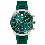Tag Heuer Carrera Chronograph 44mm Green Dial Green Steel Strap Watch for Men - CBN2A1N.FT6238 Buy Now By Tag Heuer