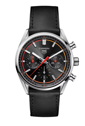 Tag Heuer Carrera Chronograph Black Dial Black Leather Strap Watch for Men - CBN201C.FC6542 Buy Now By Tag Heuer