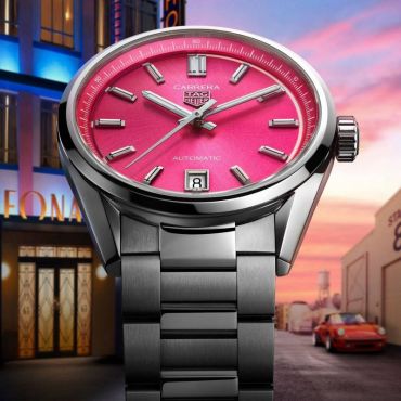 Tag Heuer Carrera Date Automatic 18K Pink Dial Silver Steel Strap Watch for Women - WBN2313.BA0001 Buy Now By Tag Heuer
