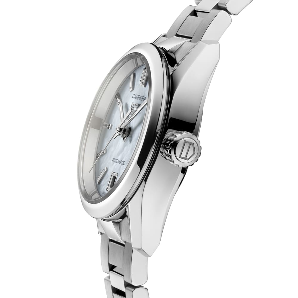 Tag Heuer Carrera Mother of Pearl Dial Silver Steel Strap Watch for Women - WBN2410.BA0621 Buy Now By Tag Heuer