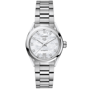 Tag Heuer Carrera Diamonds Mother of Pearl Dial Silver Steel Strap Watch for Women - WBN2412.BA0621 Buy Now By Tag Heuer