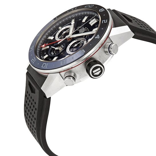 Tag Heuer Carrera Automatic Chronograph Steel & Ceramic Black Dial Black Rubber Strap Watch for Men - CBG2A1Z.FT6157 Buy Now By Tag Heuer