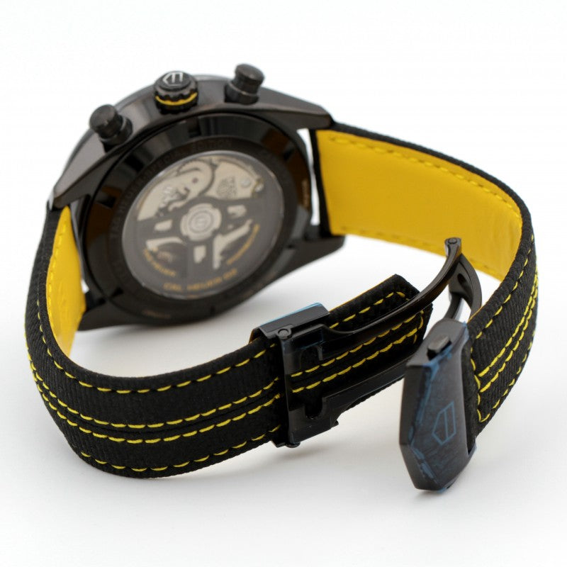 Tag Heuer Carrera x Porsche Automatic Chronograph Black Dial Black Nylon Strap Watch for Men - CBN2A1H.FC6512 Buy Now By Tag Heuer