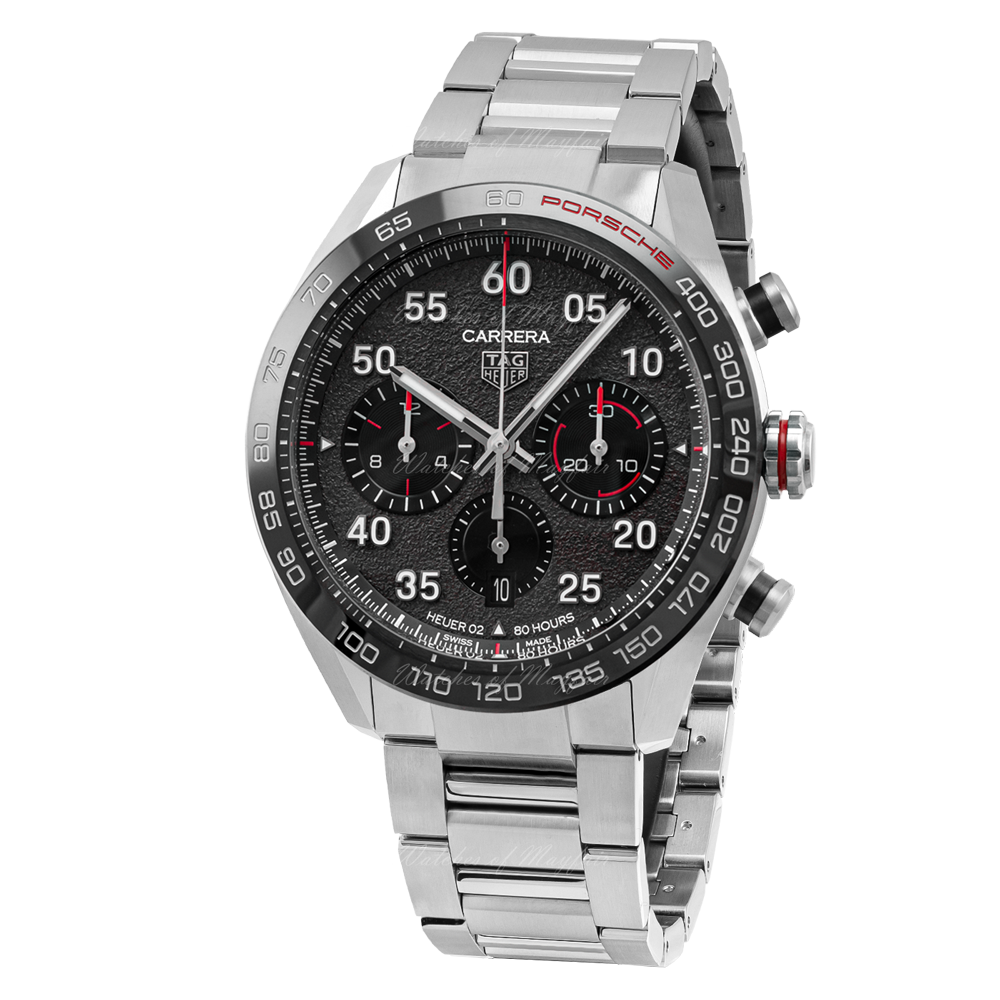 Tag Heuer Carrera Porsche Chronograph Grey Dial Silver Steel Strap Watch for Men - CBN2A1F.BA0643 Buy Now By Tag Heuer