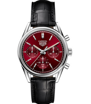Tag Heuer Carrera Automatic Chronograph Red Dial Black Leather Strap Watch for Men - CBK221G.FC6479 Buy Now By Tag Heuer