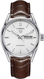 Tag Heuer Carrera Day Date Silver Dial Brown Leather Strap Watch for Men - WBN2011.FC6484 Buy Now By Tag Heuer
