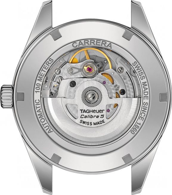 Tag Heuer Carrera Calibre 5 Automatic Black Dial Black Leather Strap Watch for Men - WAR201C.FC6266 Buy Now By Tag Heuer