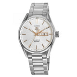 Tag Heuer Carrera Calibre 5 White Dial Silver Steel Strap Watch for Men - WAR201D.BA0723 Buy Now By Tag Heuer