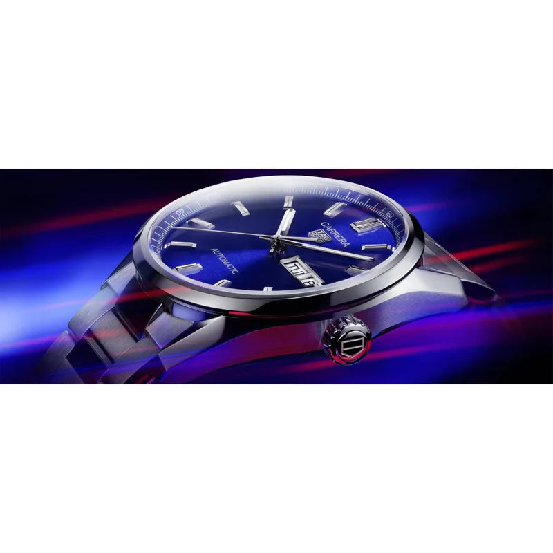 Tag Heuer Carrera Day Date Blue Dial Silver Steel Strap Watch for Women - WBN2012.BA0640 Buy Now By Tag Heuer