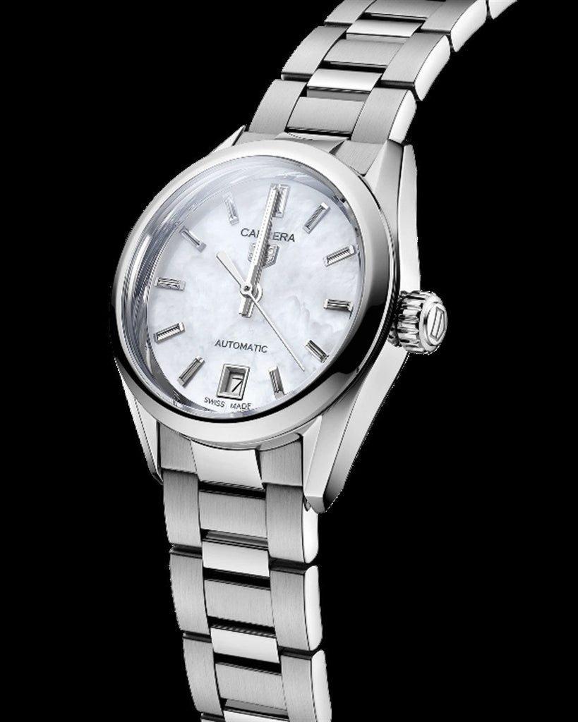 Tag Heuer Carrera Mother of Pearl Dial Silver Steel Strap Watch for Women - WBN2410.BA0621 Buy Now By Tag Heuer