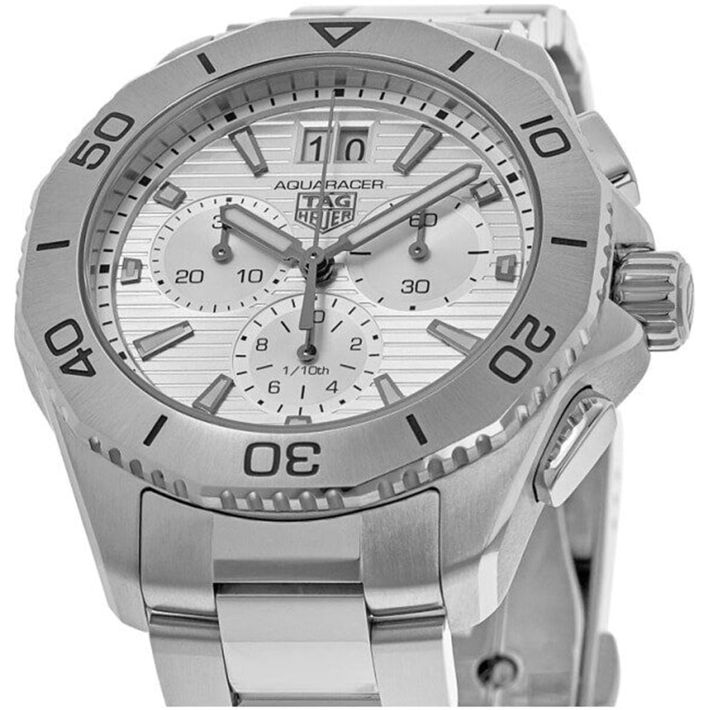 Tag Heuer Aquaracer Professional 200 Date White Dial Silver Steel Strap Watch for Men - CBP1111.BA0627 Buy Now By Tag Heuer