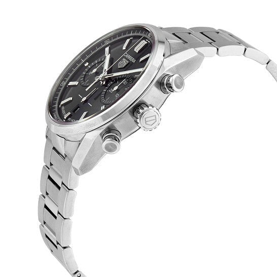 Tag Heuer Carrera Chronograph Black Dial Silver Steel Strap Watch for Men - CBN2010.BA0642 Buy Now By Tag Heuer