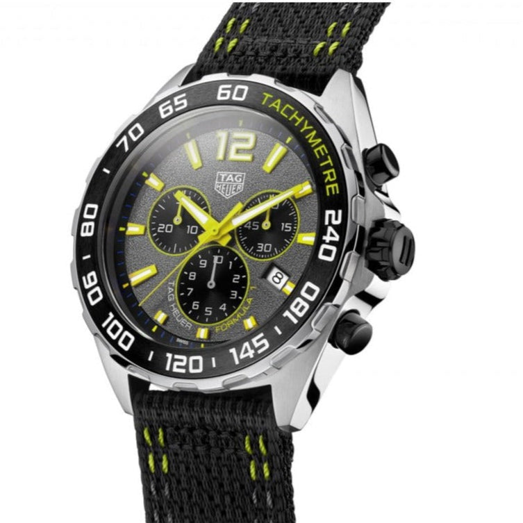 Tag Heuer Formula 1 Chronograph Grey Dial Black Nylon Strap Watch for Men - CAZ101AG.FC8304 Buy Now By Tag Heuer