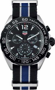 Tag Heuer Formula 1 Quartz Chronograph Black Dial Two Tone NATO Strap Watch for Men - CAZ1010.FC8197 Buy Now By Tag Heuer