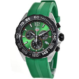 Tag Heuer Formula 1 Chronograph Green Dial Green Rubber Strap Watch for Men - CAZ101AP.FT8056 Buy Now By Tag Heuer