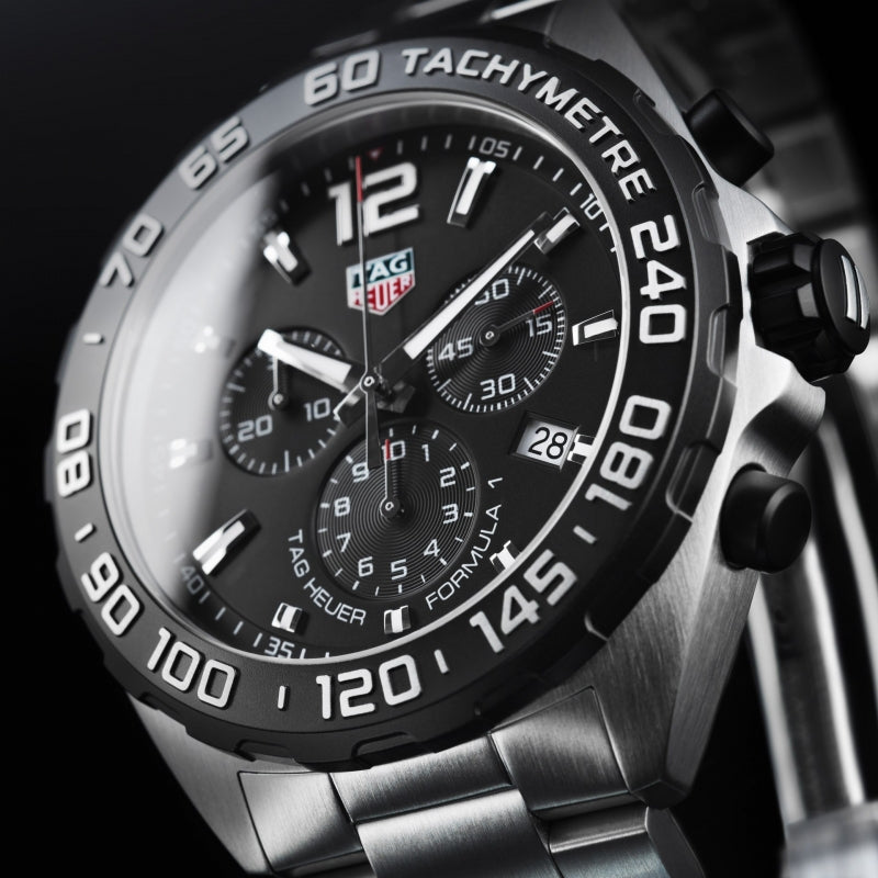 Tag Heuer Formula 1 Chronograph Black Dial Silver Steel Strap Watch for Men - CAZ1010.BA0842 Buy Now By Tag Heuer