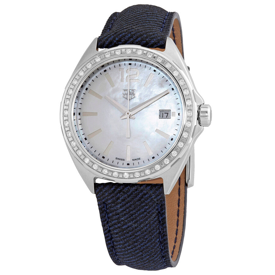 Tag Heuer Formula 1 Quartz Diamonds Mother of Pearl Dial Blue Leather Strap Watch for Women - WBJ131A.FC8251 Buy Now By Tag Heuer