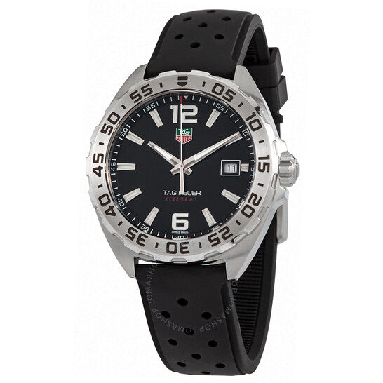 Tag Heuer Formula 1 Quartz Black Dial Black Rubber Strap Watch for Men - WAZ1112.FT8023 Buy Now By Tag Heuer