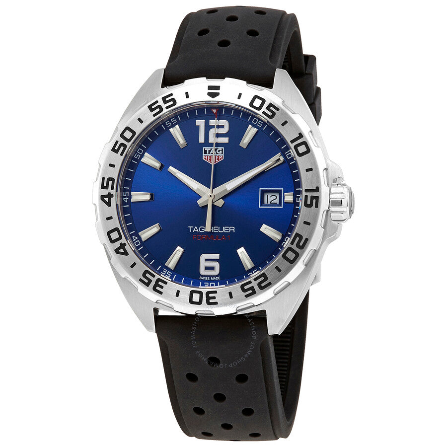 Tag Heuer Formula 1 Quartz Blue Dial Black Rubber Strap Watch for Men - WAZ1118.FT8023 Buy Now By Tag Heuer