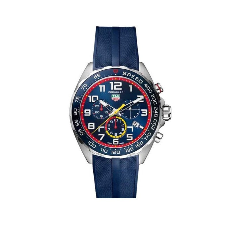 Tag Heuer Formula 1 Red Bull Racing Chronograph Blue Dial Blue Rubber Strap Watch for Men - CAZ101AL.FT8052 Buy Now By Tag Heuer