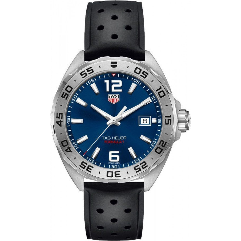 Tag Heuer Formula 1 Quartz Blue Dial Black Rubber Strap Watch for Men - WAZ1118.FT8023 Buy Now By Tag Heuer