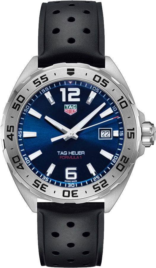 Tag Heuer Formula 1 Quartz Blue Dial Black Rubber Strap Watch for Men - WAZ1118.FT8023 Buy Now By Tag Heuer