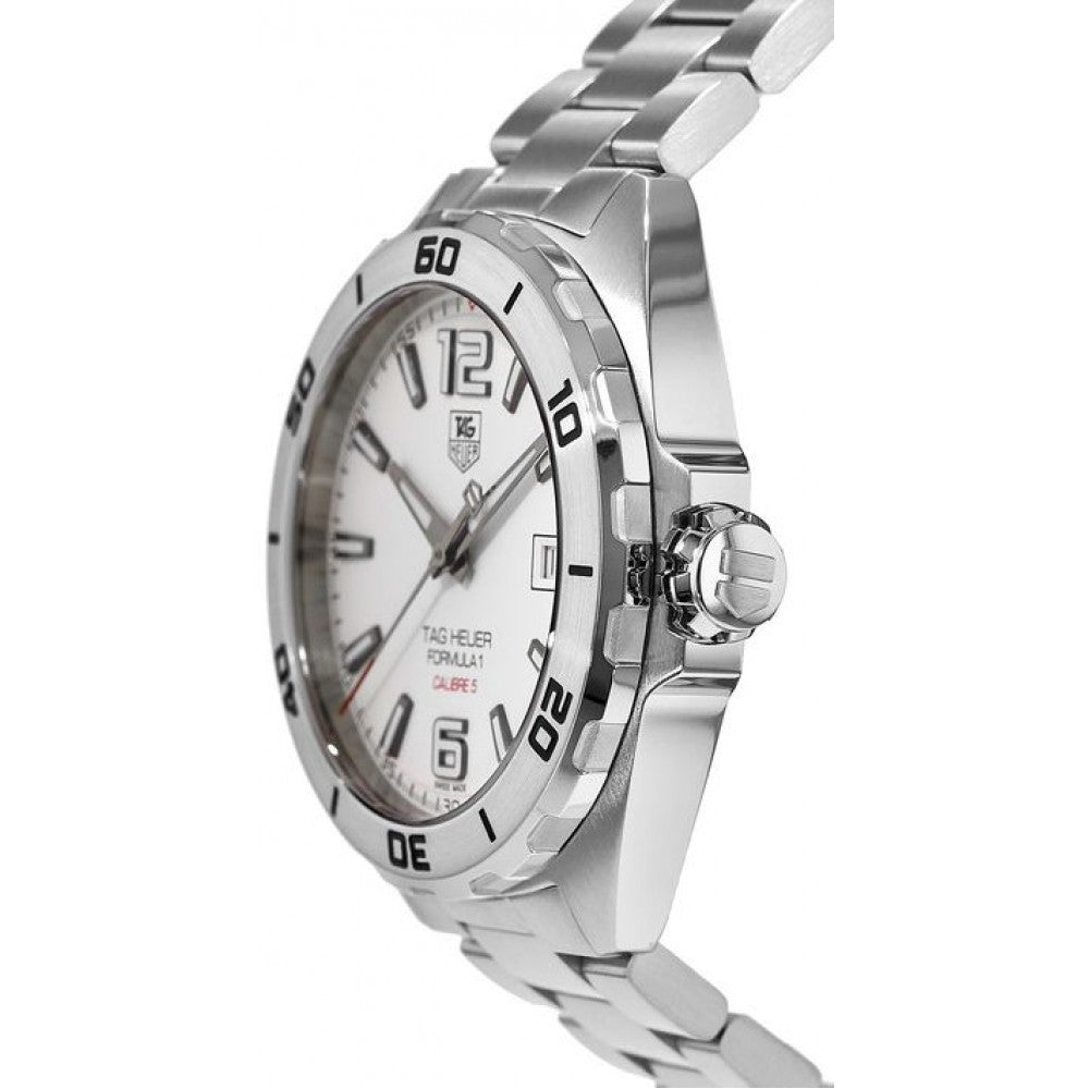Tag Heuer Formula 1 Calibre 5 Automatic White Dial Silver Steel Strap Watch for Men - WAZ2114.BA0875 Buy Now By Tag Heuer