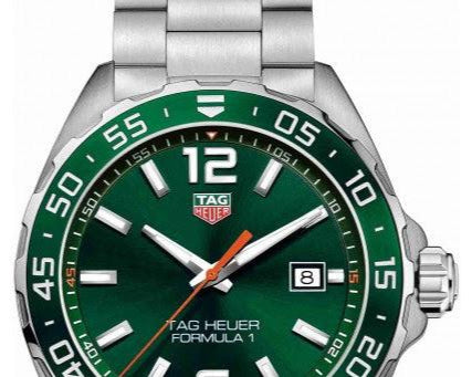 Tag Heuer Formula 1 Quartz Green Dial Silver Steel Strap Watch for Men - WAZ1017.BA0842 Buy Now By Tag Heuer