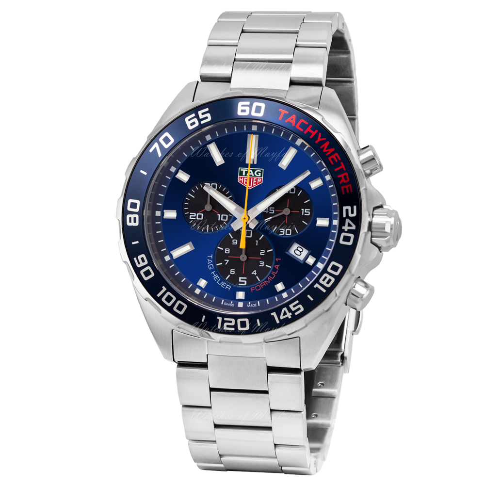 Tag Heuer Formula 1 Red Bull Racing Chronograph Blue Dial Silver Steel Strap Watch for Men - CAZ101AK.BA0842 Buy Now By Tag Heuer
