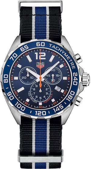 Tag Heuer Formula 1 Chronograph Blue Dial Two Tone NATO Strap Watch for Men - CAZ1014.FC8197 Buy Now By Tag Heuer