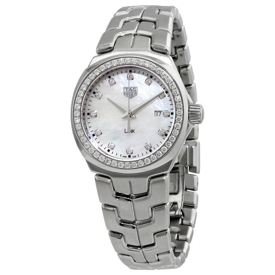 Tag Heuer Link Quartz Diamonds Mother of Pearl Dial Silver Steel Strap Watch for Women - WBC1316.BA0600 Buy Now By Tag Heuer