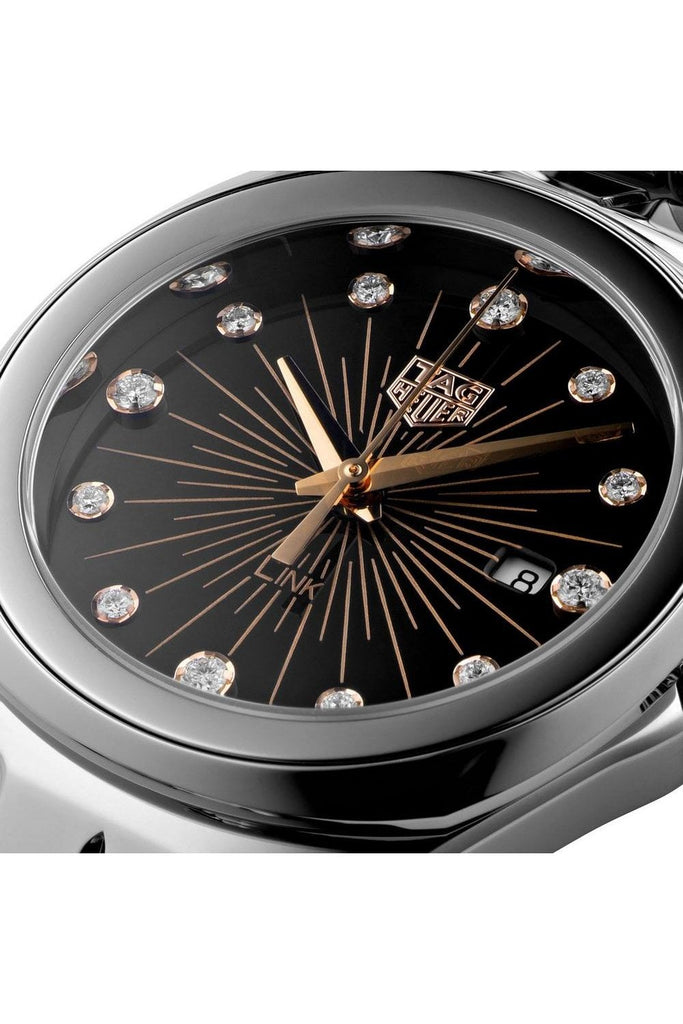 Tag Heuer Link Quartz Black Dial Silver Steel Strap Watch for Women - WBC131F.BA0649 Buy Now By Tag Heuer