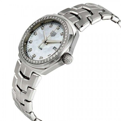 Tag Heuer Link Quartz Diamonds Mother of Pearl Dial Silver Steel Strap Watch for Women - WBC1316.BA0600 Buy Now By Tag Heuer