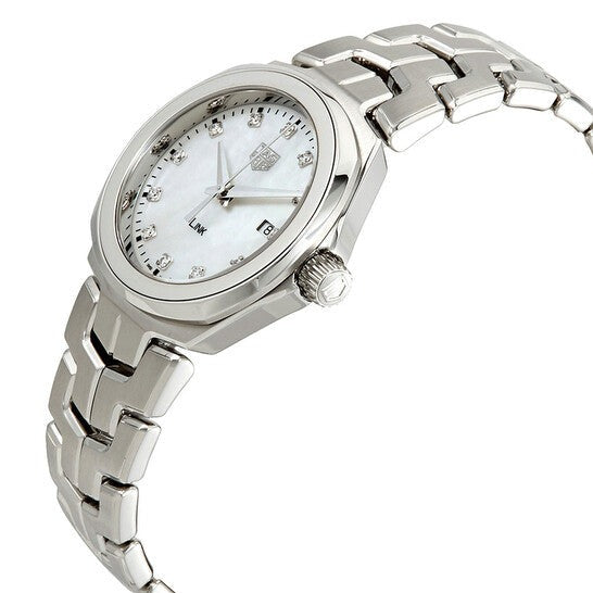Tag Heuer Link Quartz Diamonds Mother of Pearl Dial Silver Steel Strap Watch for Women - WBC1312.BA0600 Buy Now By Tag Heuer