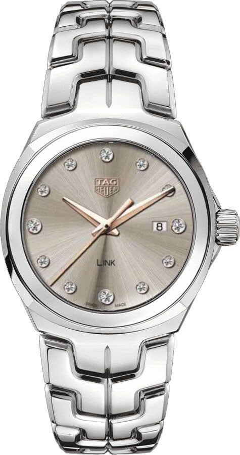 Tag Heuer Link Quartz Brown Dial Silver Steel Strap Watch for Women - WBC131E.BA0649 Buy Now By Tag Heuer